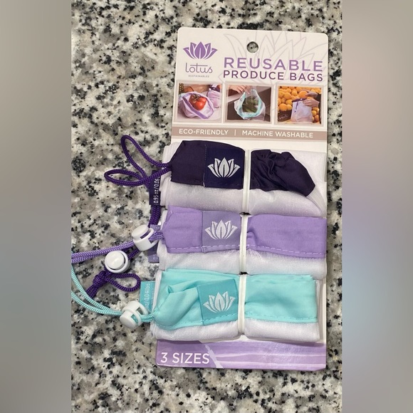 Lotus Reusable Produce Bags - Picture 3 of 12